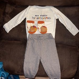 “My First Thanksgiving” matching outfit